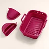 Burgundy with Oven mitts