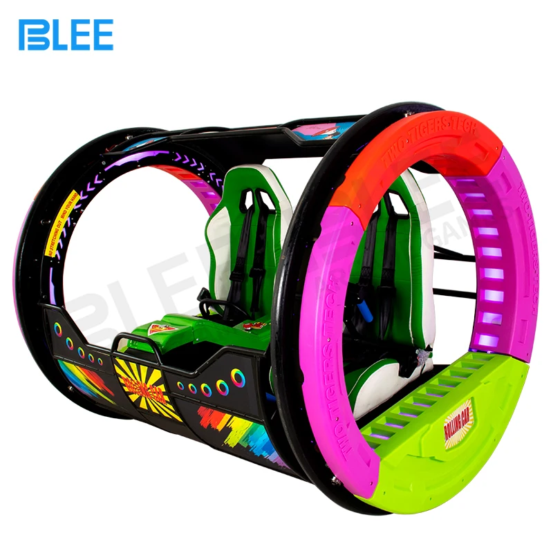 Amusement Park Ride Swing 360 Rolling Car Simulator for Adult Fun 360 Degree Rotation Happy Rolling Car With Led Light