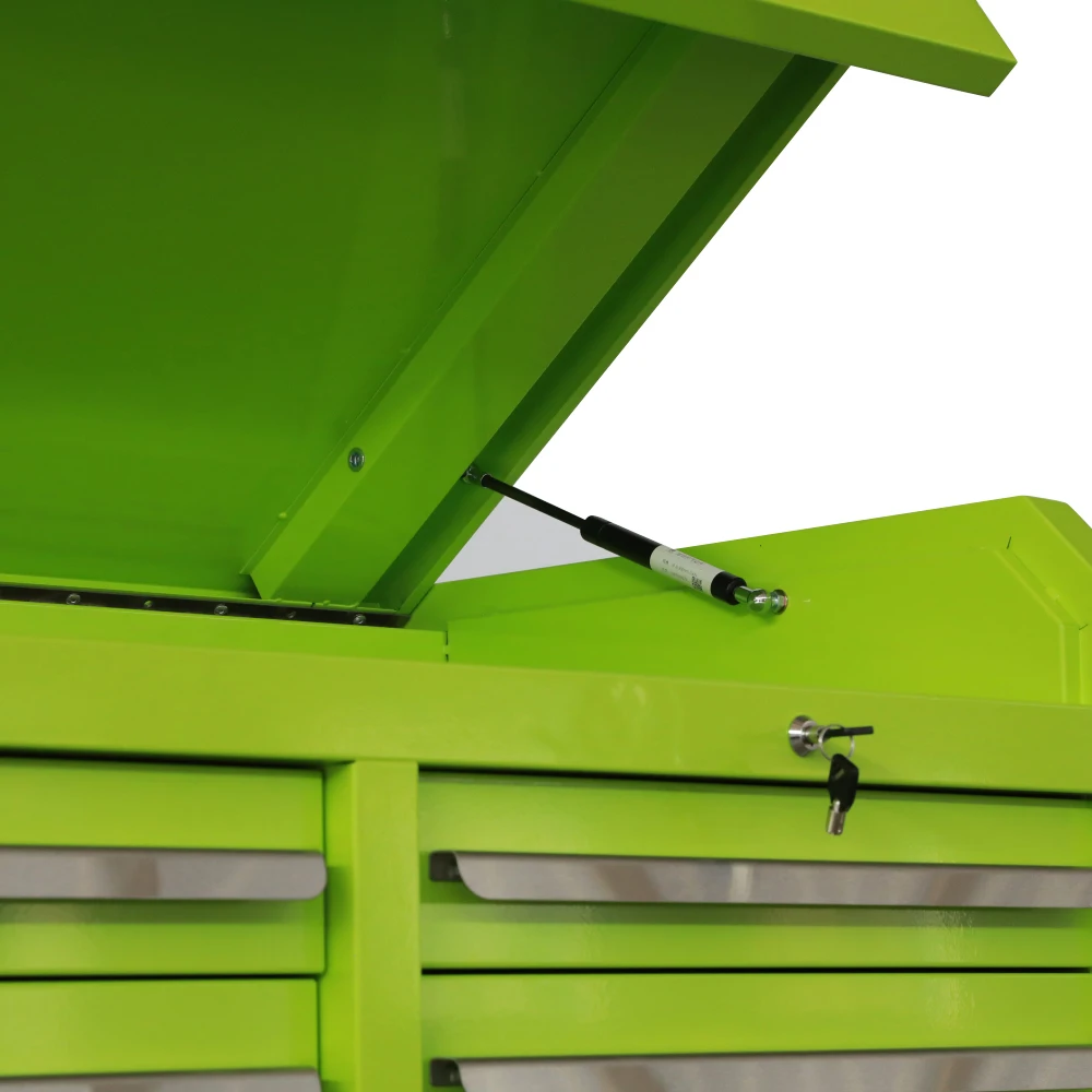 Double Layer Heavy Duty 4 Wheel Tool Cabinet with Handles supplier