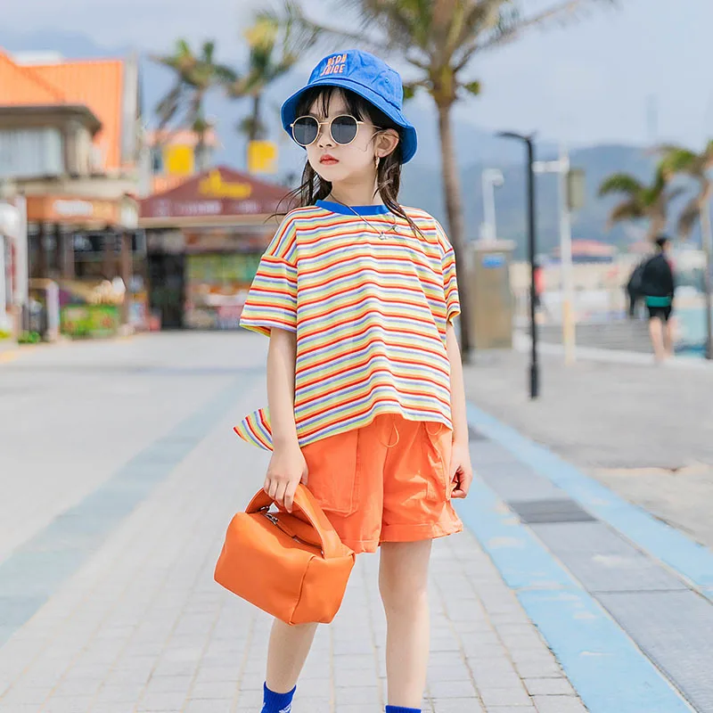 2021 Children Girl Summer Orange 