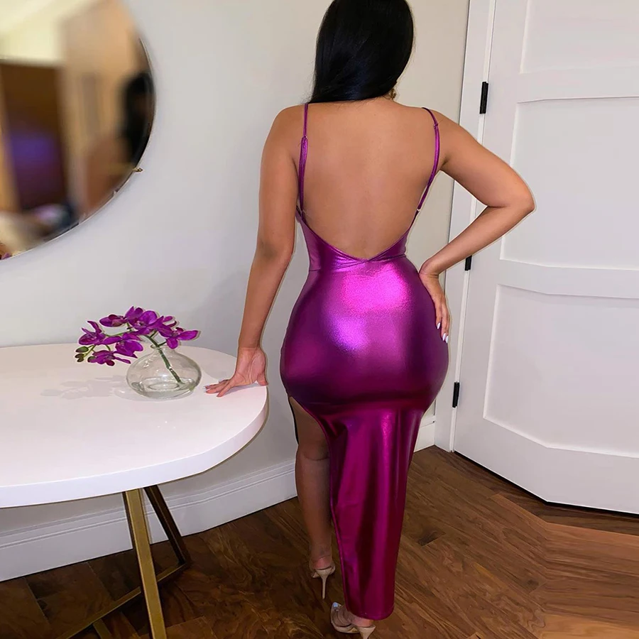 Облегающие яркие Клубные платья Kliou K21D04963 с открытой спиной, повседневные платья для девочек, оптом, 2021