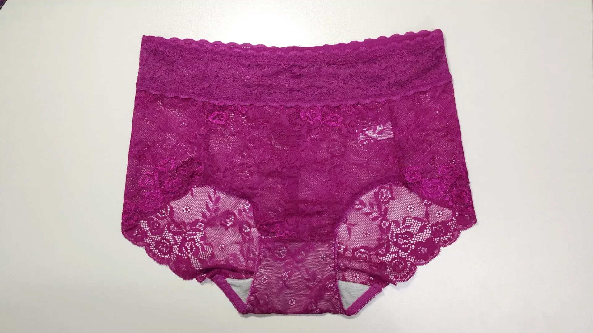 High Waist Transparent Breathable Girl Lace Panties Big Girl Panties ...