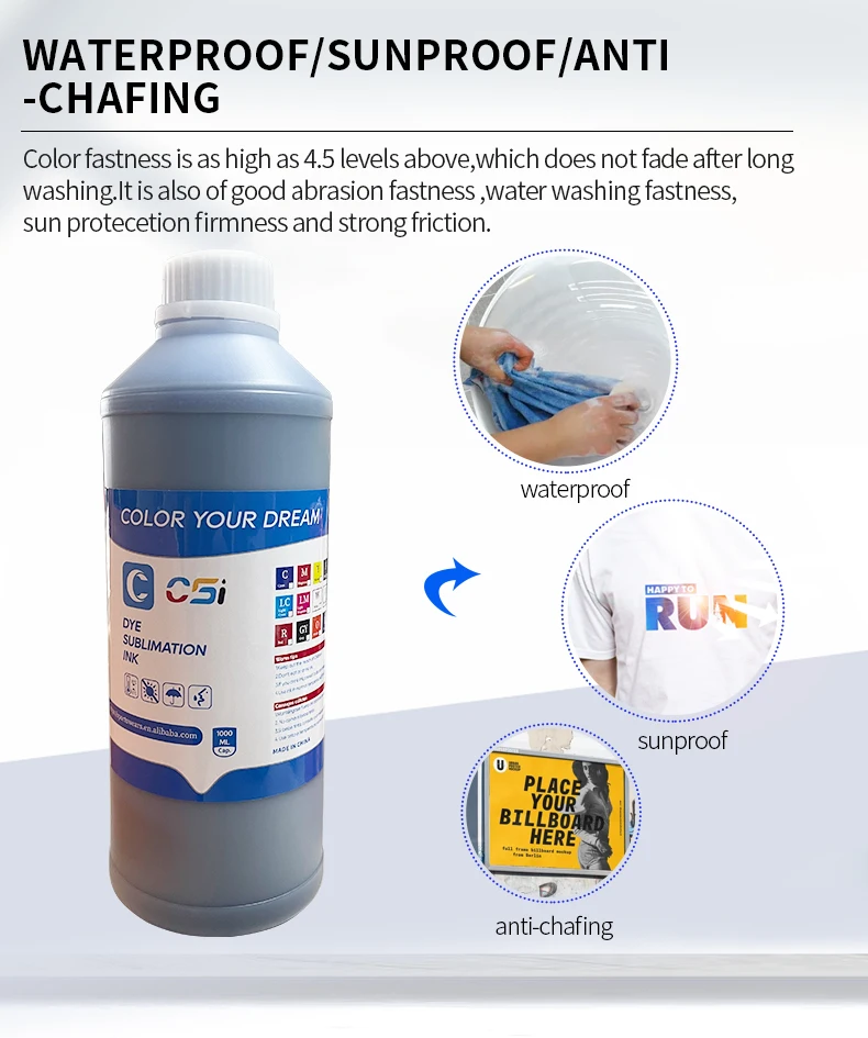 Dye Sublimation Ink for Epson  F6270 F7200 Printer  Digital Printing Sublimation Ink manufacture