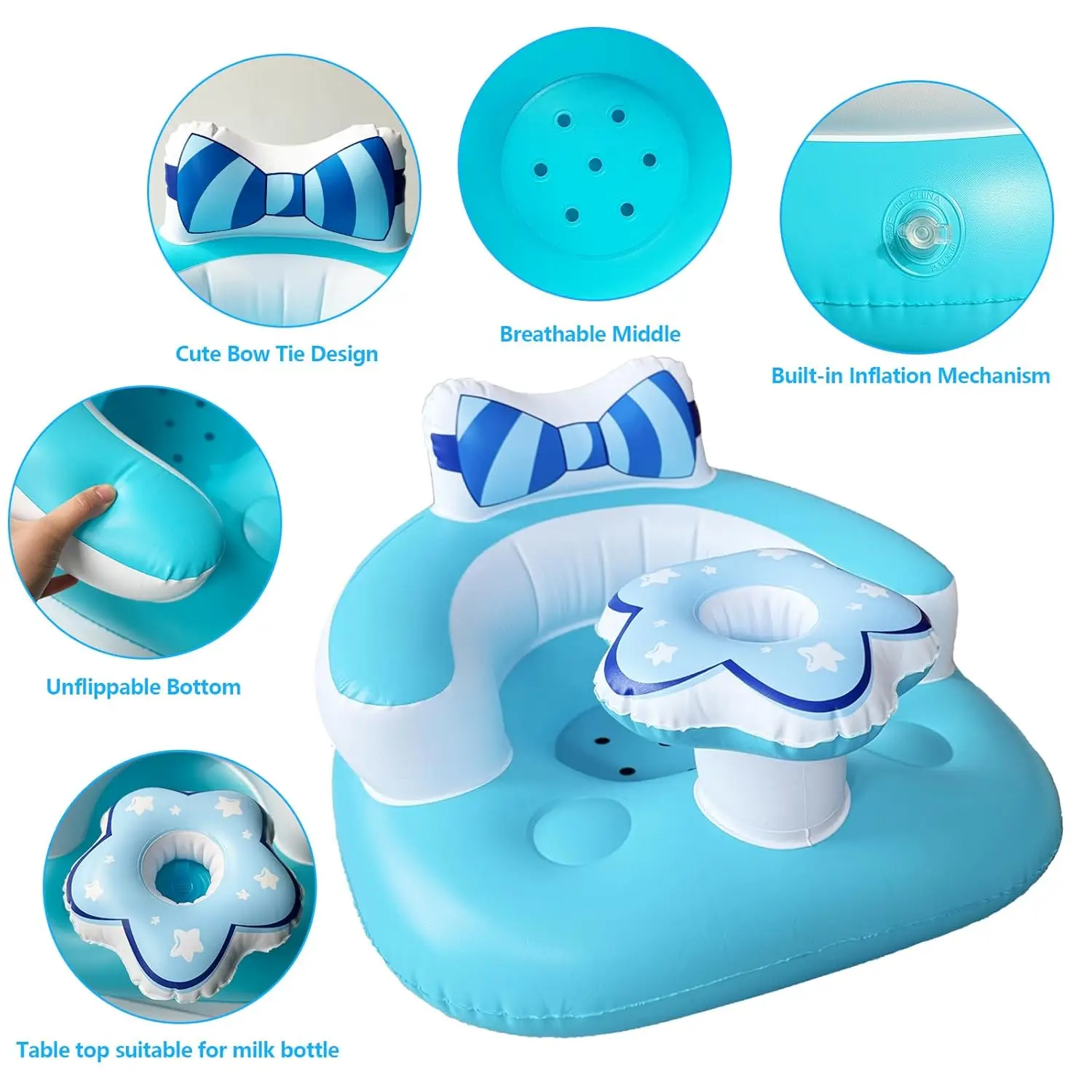 Inflatable Baby Seat for Babies and Toddlers Months and up Built
