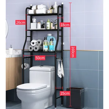 LIFEZEAL Mobile su WC, Scaffale sopra WC con Porta Scorrevole con 3 Ripiani Aperti, Organizer Bagno Salvaspazio,Stabile e Antidumping, Stile Moderno, 68 x 22 x 171 cm, Marrone