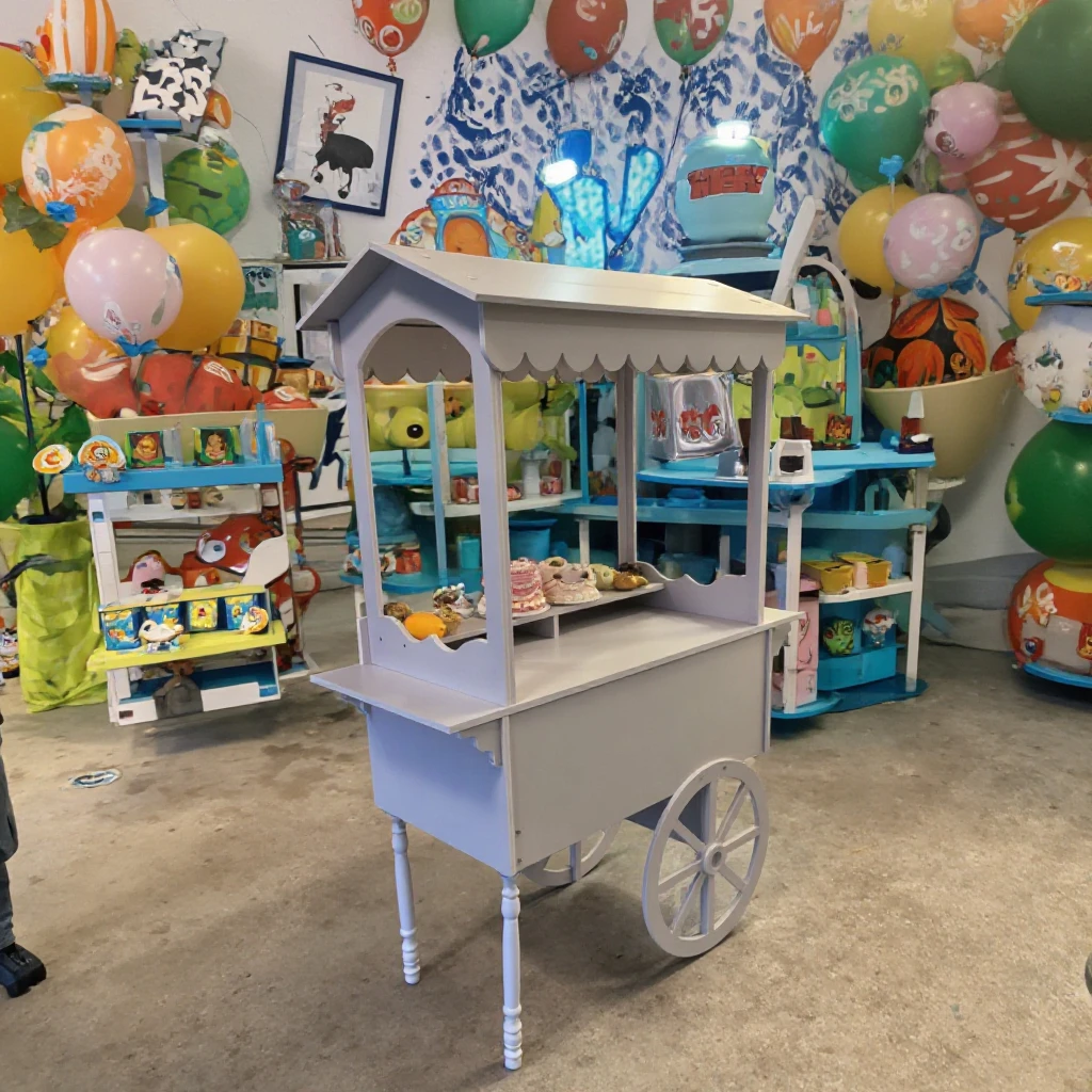 Customizable Collapsible Candy Car with Floral Wheels for Wedding Children's Christmas Party & Dessert Candy Bar Cart Decoration