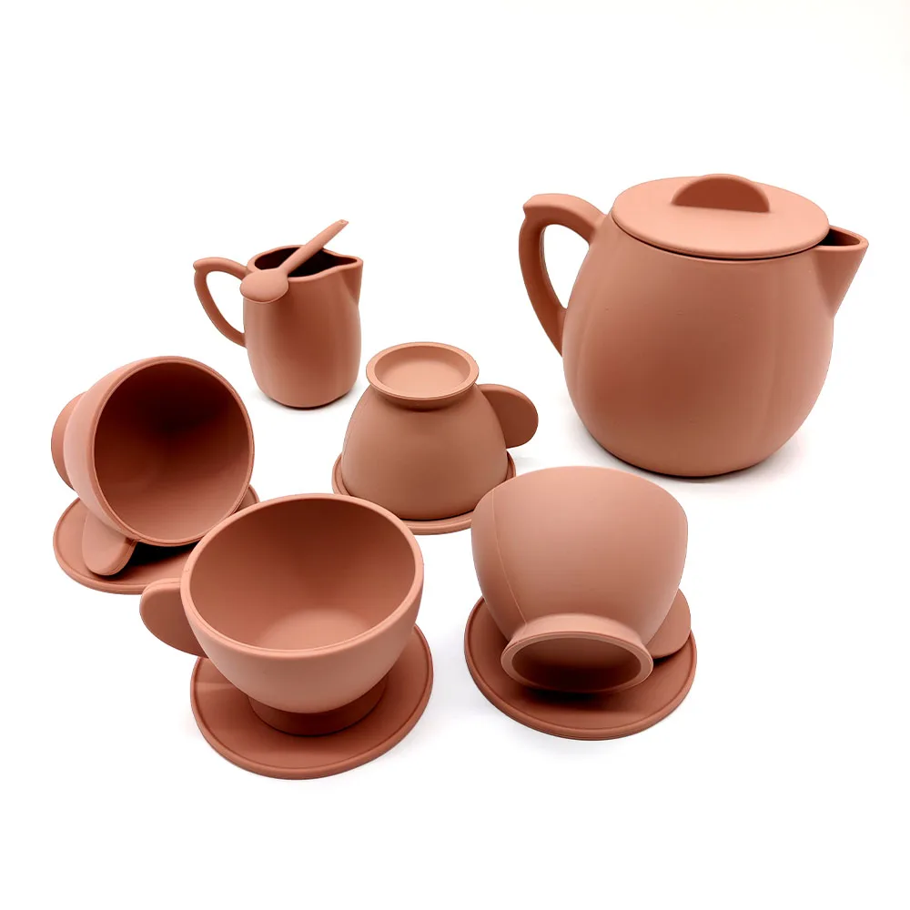 Детский чайный набор для ролевых игр с поддержкой моторики языка и