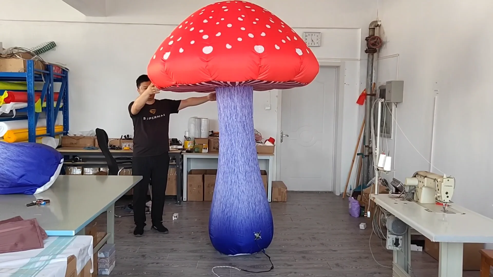 Custom Size Inflatable Mushroom Model With Led Light For Decoration ...