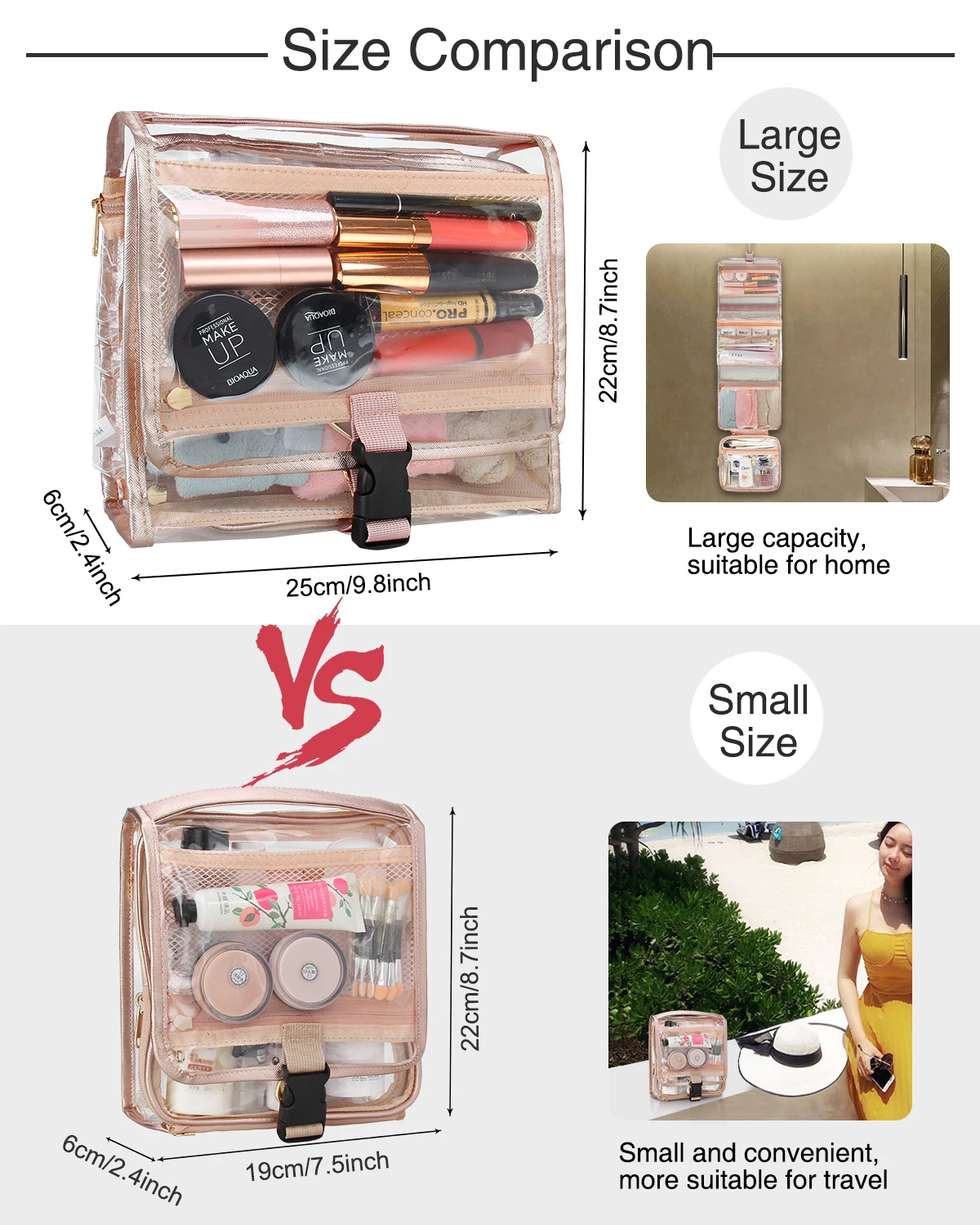 ReIaveI Wholesale PVC Makeup Bags Waterproof Organizers Storage Washing Travel Hanging Toilet Bags Cosmetic Bags