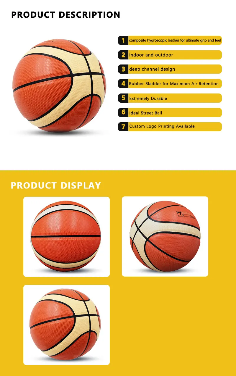 Ready To Ship Official Size And Weight Match Basketball Wholesale Size