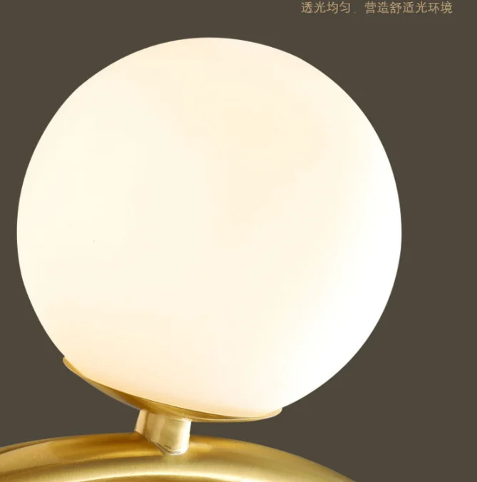 Nordic creative glass ball ring chandelier simple restaurant cafe  room decoration chandelier pendant