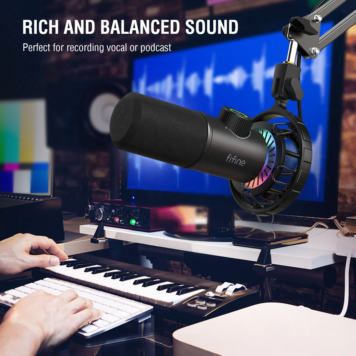 Source Haute qualité Fifine K658 pliable dynamique Live Show Studio  d'enregistrement USB filaire ordinateur RGB Microphone de jeu on  m.alibaba.com