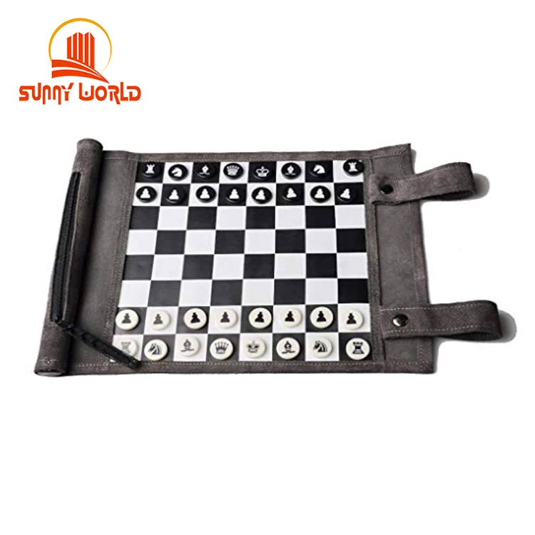 PU Leather International Chess Board Intellectual Game Suitable for