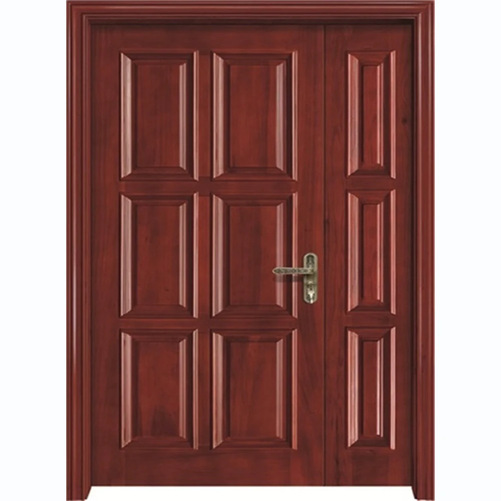 Hot Sale  Wooden Interior Doors French Style Interior Doors for Houses with Free Design Solid Wood Interior Door