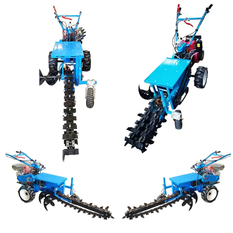 Saloni Diesel Mini Skid Steer Trencher Cultivator Digging Cable ...