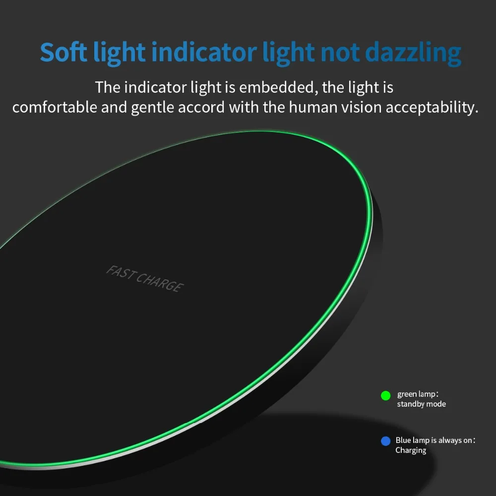 Индуктивная Магнитная панель для быстрой зарядки, алюминиевая настольная Беспроводная зарядка Gy68 Qi для смартфона с поддержкой Qi, 1 USB