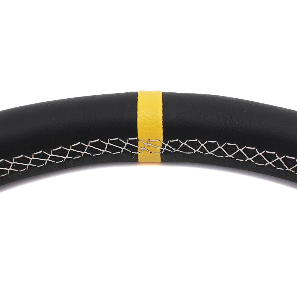 Universal 15Inch Wood Steering Wheel Flat Car Steering Wheel With 6 Bolt Horn Button