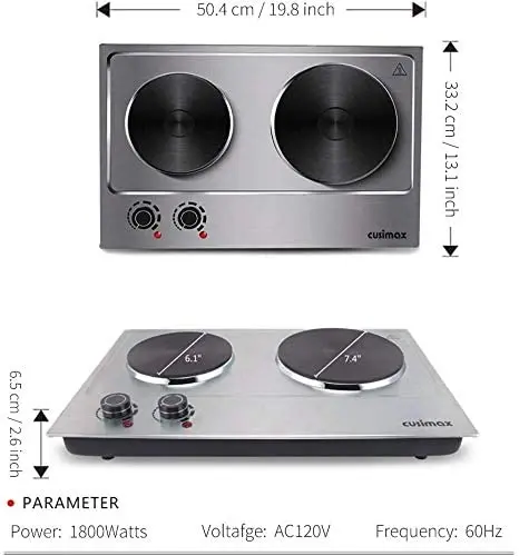 cusimax 1800w ceramic electric hot plate for cooking