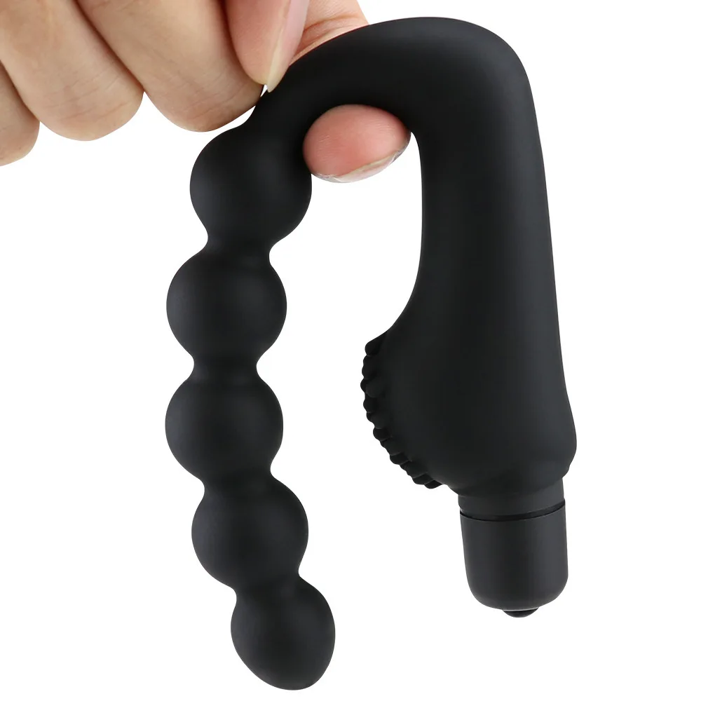 Silicone 10 Vitesses Plug Anal Masseur De Prostate Vibrateur Butt Plugs 5 Perles Sex Toys pour Femme Hommes