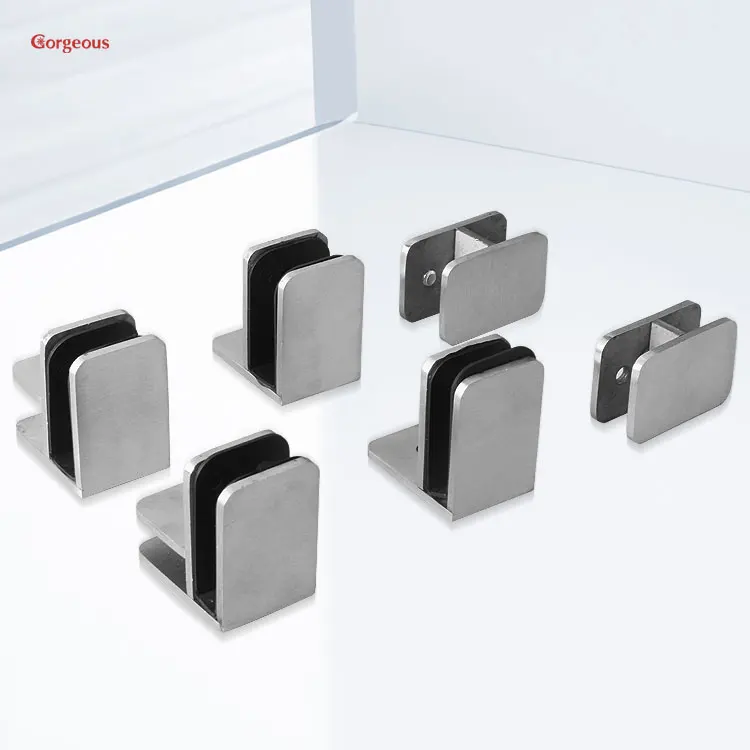 Guangzhou gorgeous balustrades shower glass hardware fitting patio glass railing clamp fence bracket stainless steel glass clip