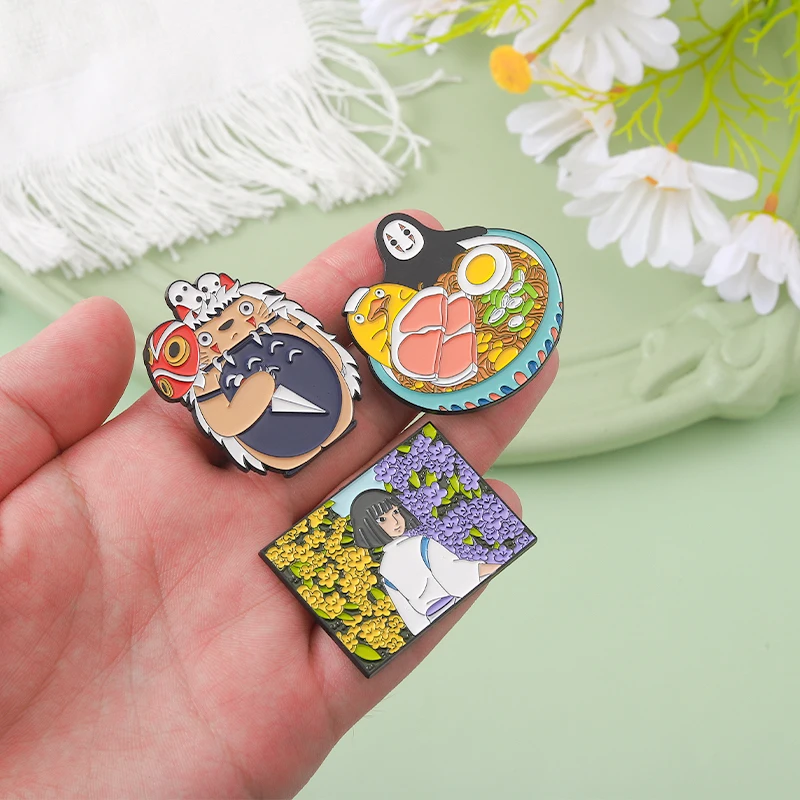 Anime Collection Enamel Pins Set Custom Cartoon Icon Brooch Lapel