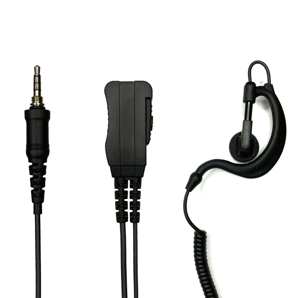 Hensych Covert Akoestische Buis Oortje – Bodyguard FBI-stijl Headset Met Microfoon Voor Midland Alan 2-pins Radio’s, Discreet En Handsfree