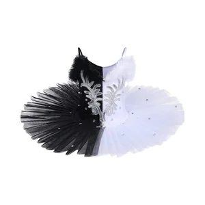 Girl Dance Dress Lace Sleeveless Body Suit Ballet Gymnastics Art Tight-fitting Latin Dance Dress