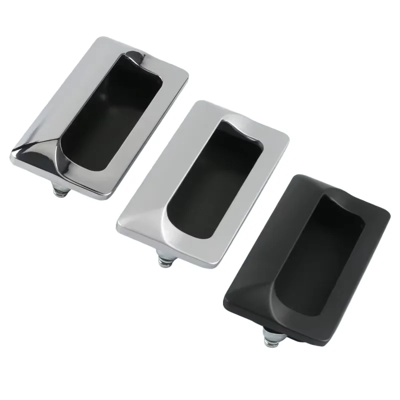 Embedded Zinc Alloy Chrome-Plated Invisible Concealed Sliding Door Cabinet Handle LS122 for Decorations Cutting Service