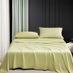 Wholesale 4-Piece 60s Viscose Bamboo Bed Sheets Set for Home & Hotel Use