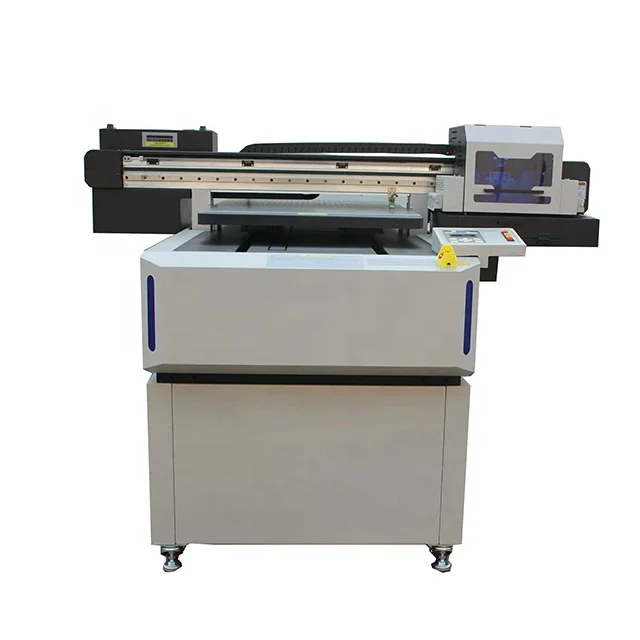 60 90cm UV machine with varnish UV printer Automatic metal wood printing uv flatbed printer