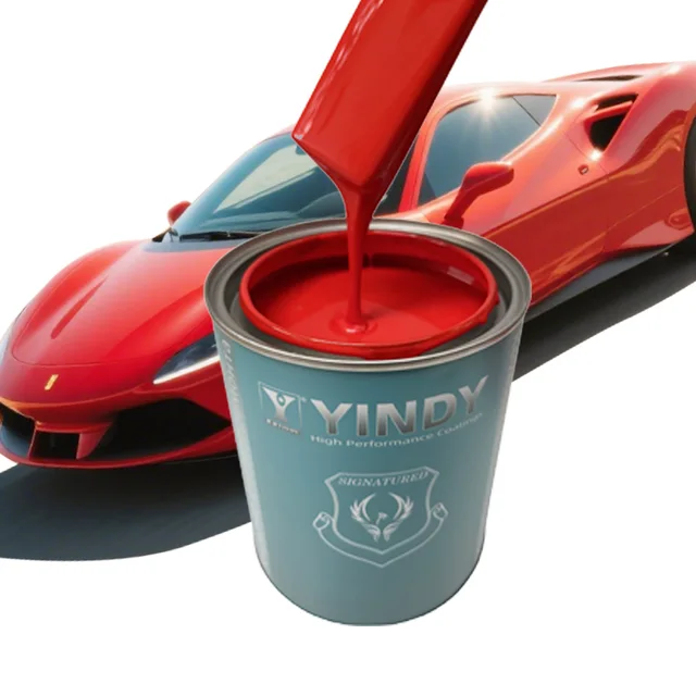 Wholesale High Quality Factory Direct Sale High Quality High Performance 1K  Bright Red Color Coating  Automotive Refinish Paint