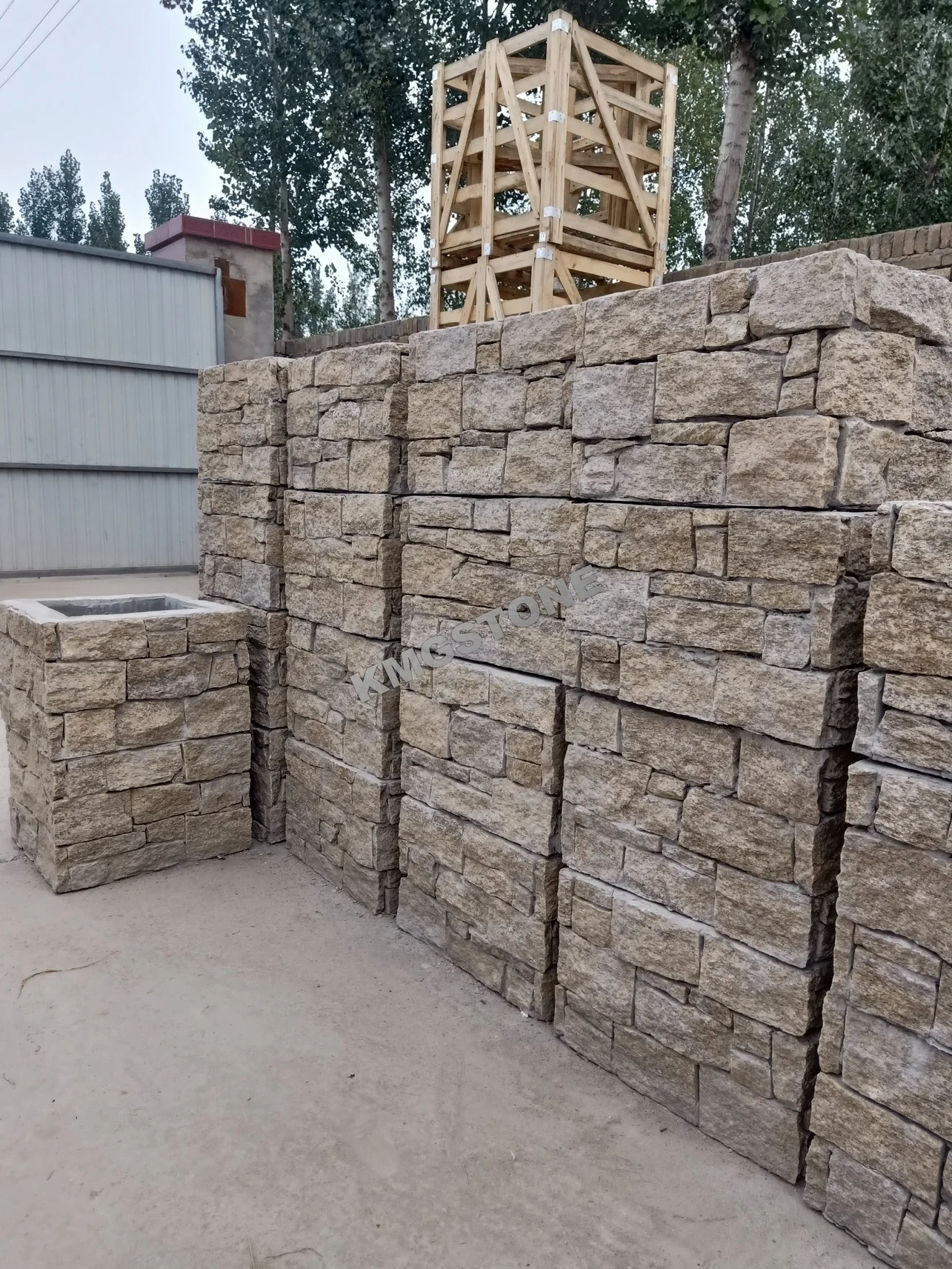 Natural Slate Pillar Wall Cladding Cultured Stone Outdoor Courtyard Decor Erosion Antacid Tile Cement Board Polished Honed