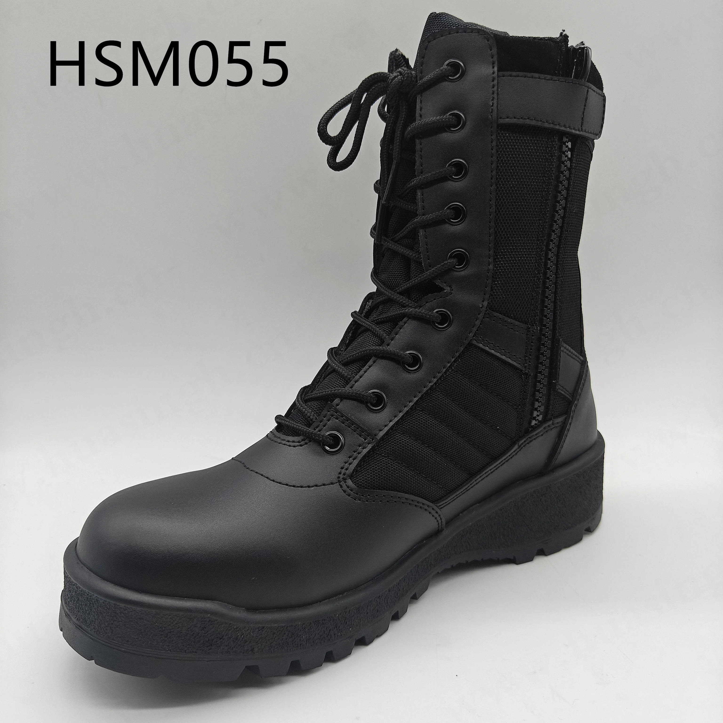 LXG,Czech Republic Popular 8'' Combat Boots with Side Zip Pulling Training Shatterproof PU+rubber Outsole Tactical Boots HSM055