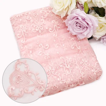 Color brilliancy Eyelash edge design embroidered lace lingerie lace thin gauze bedding fabric
