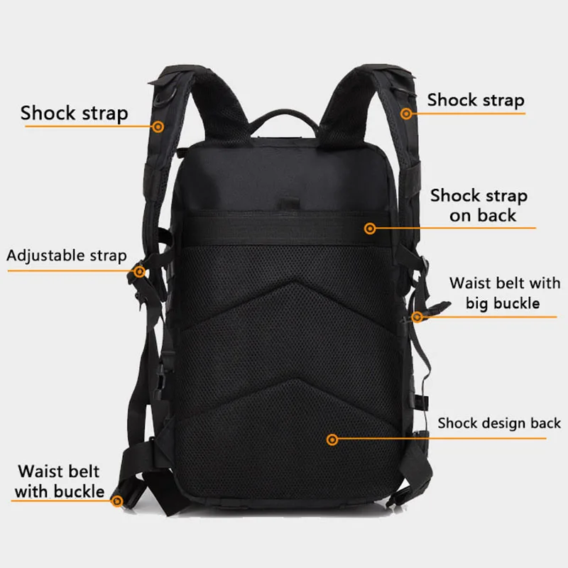 Outdoor Waterproof Hiking Gym Backpacks Trekking Fitness Bag 900d ...