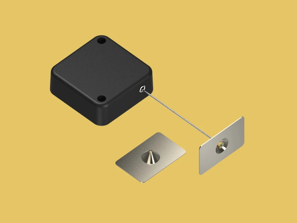 Retractable Security Tether Pull Box for Sales Counter Product Display  098(44x44x16mm)