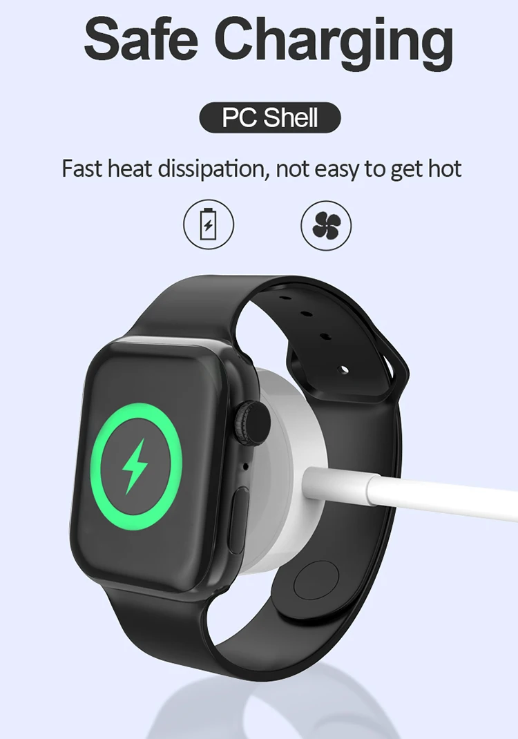 Wireless Fast Charging Smart Watch Charger To Usb C Cable For