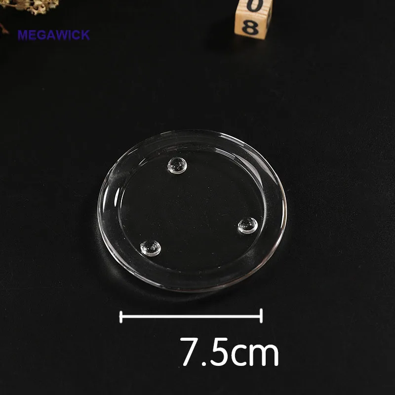 Factory Glass Candle Tray,Clear Round Tray For Pillar Candle,Home