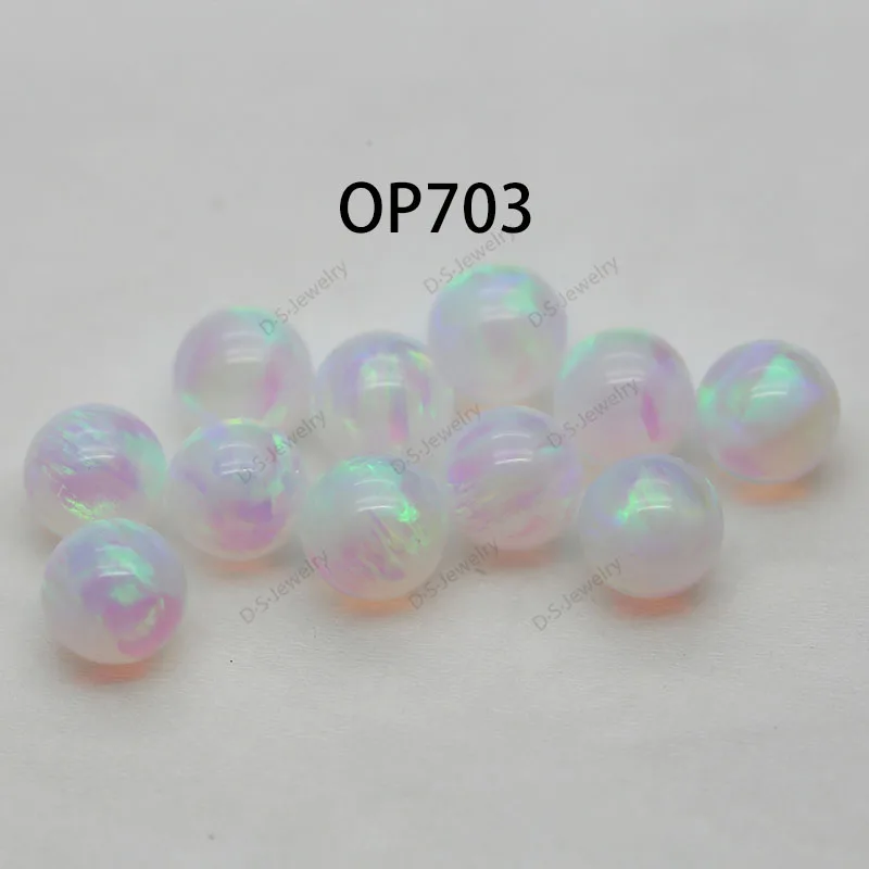 20pcs/lot 8mm Round Ball Opal for Necklace Synthetic Round Ball