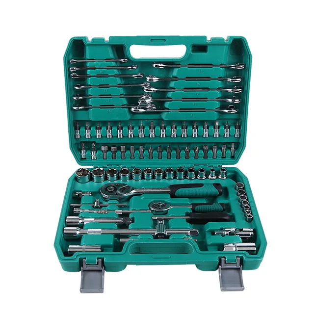 78-Piece Dual-Use Combination Ratchet Wrench Bit Adapter Set Hand-Power for Mechanical Repair Maintenance Factory Wholesale