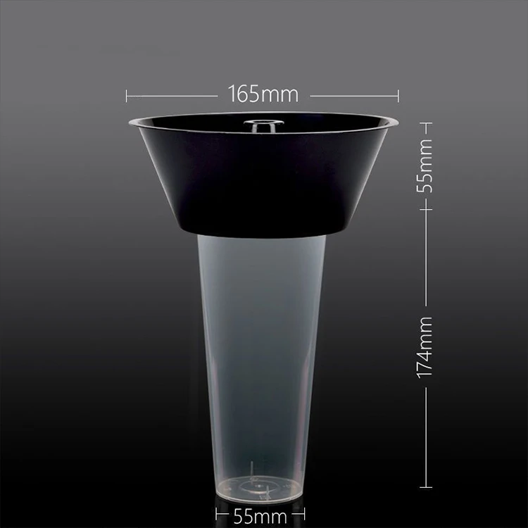 Moving Hot Pot Snack Cup 2 in 1 Drink Cup With Snack Bowl Transparent Drink Cinema Drink Popcorn Bowl