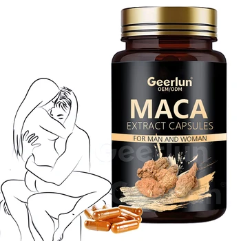 OEM Customized Organic Maca Root Powder Capsule Provide Energy Herbal Supplement Maca Capsules for Male Enhancement Pills