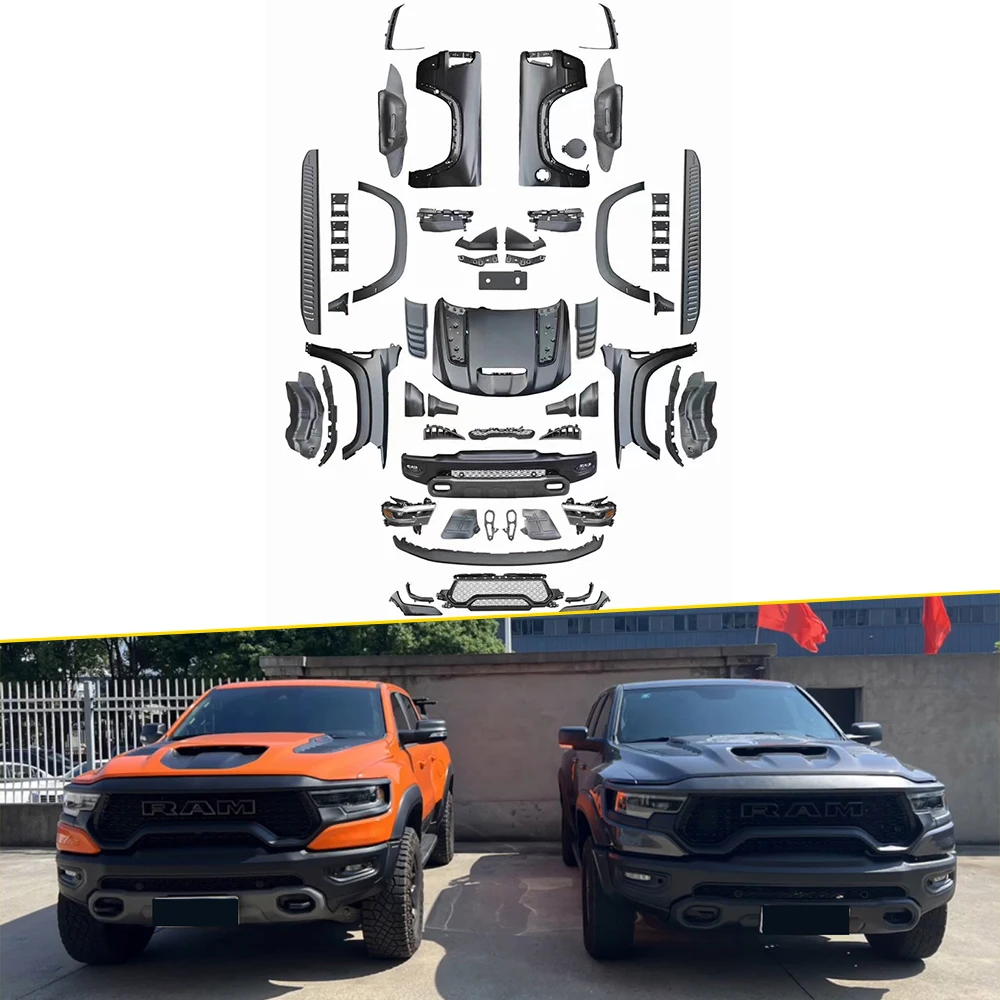 JP16 ODM TRX Conversion Body Kit for 1500 2019-2023 Year Car Accessories  Car Tuning Parts Car Bumper Hood