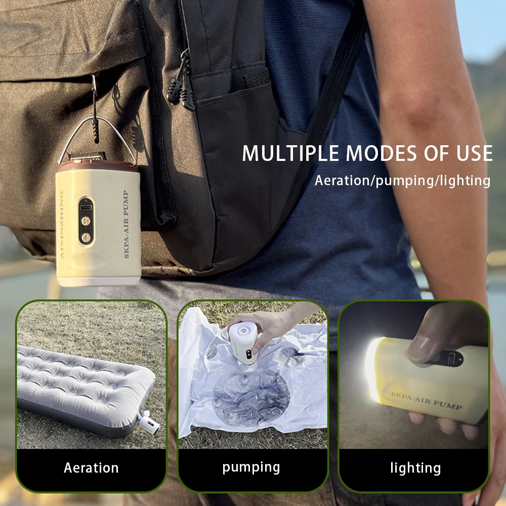 Customized Outdoor Multifunctional Portable Rechargeable 12W 500L/Min Electric Mini Air Pump for Inflatable Pools Swimming - view 6