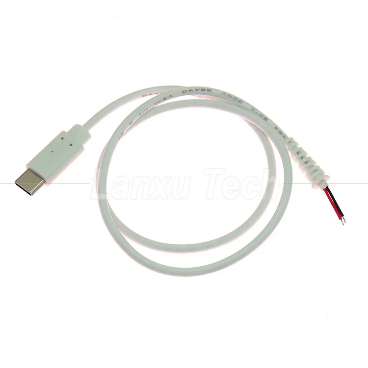 Customization USB Type C Male Female to Bare Wire Pigtail End Charger Cable with Strain Relief