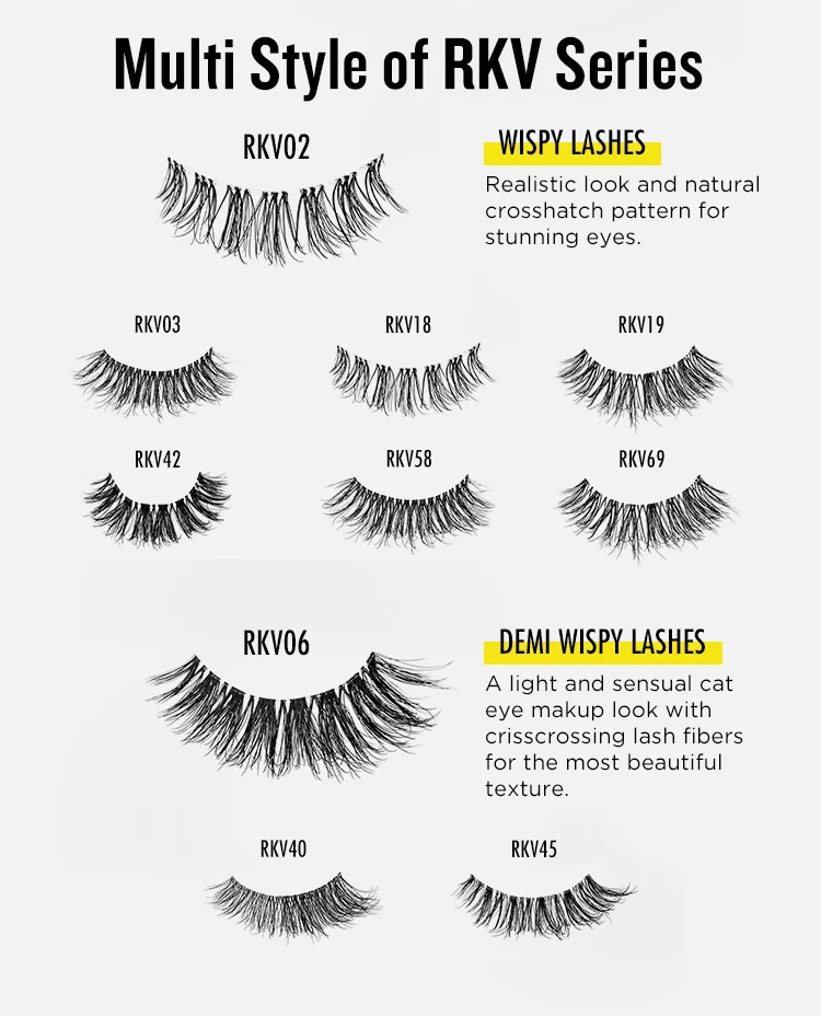 Hollyren Triangle Lash - Invisible Clear Band Faux Mink Eyelashes