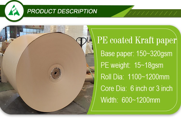 Kraft Paper Prices Wholesale Price Biodegradable Pla Coated Brown Kraft