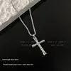 Cylindrical Cross Necklace-Titanium Steel