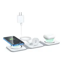 Foldable Multi Desktop  3 in 1 Wireless Charger for Magnetic Dock charger for Phone Smart Watch tws Earphone