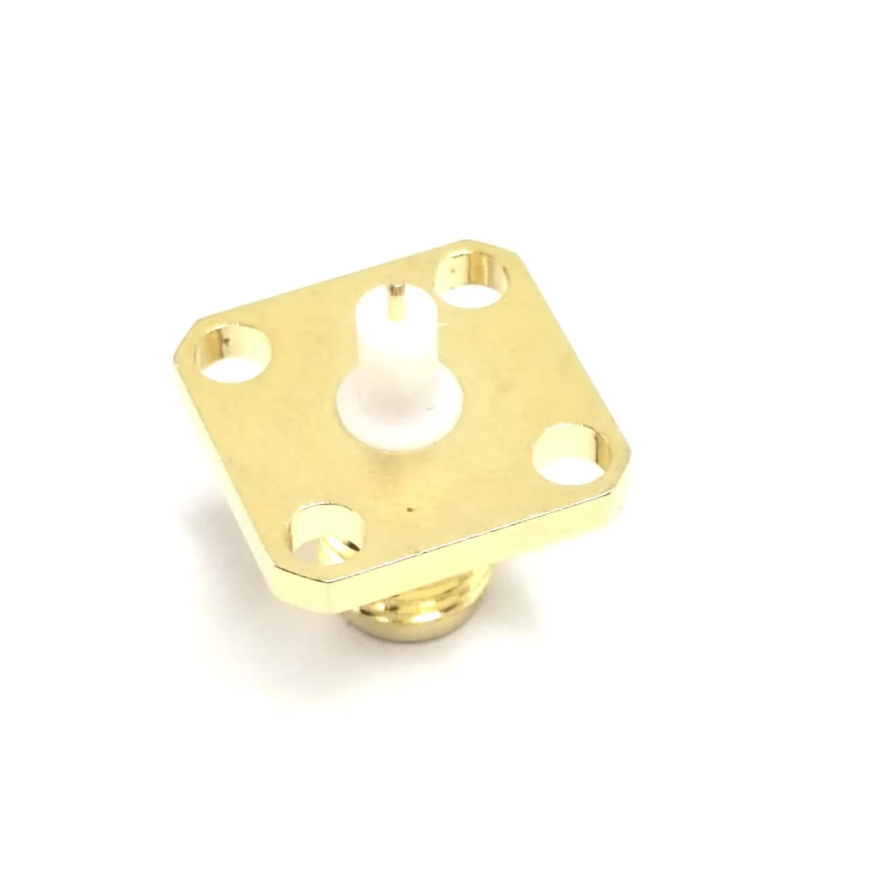 Factory Price Gold Plated Sma Female Jack  4 Hole Flange Rf Coaxial Connector Rohs